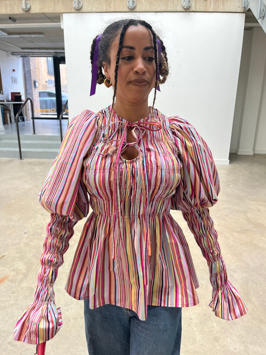 Raquel blouse: printed cotton poplin