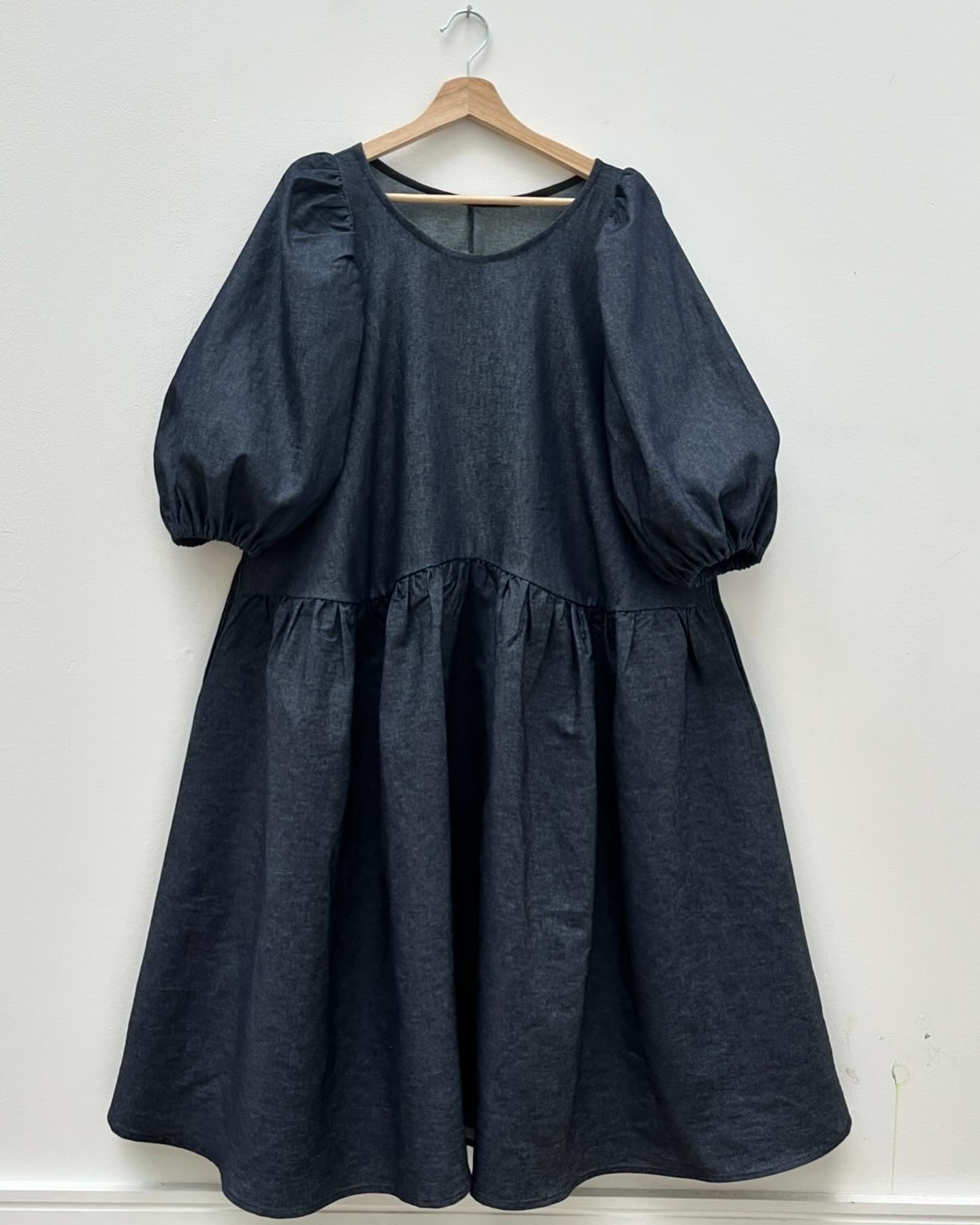 Carmen dress: Indigo denim