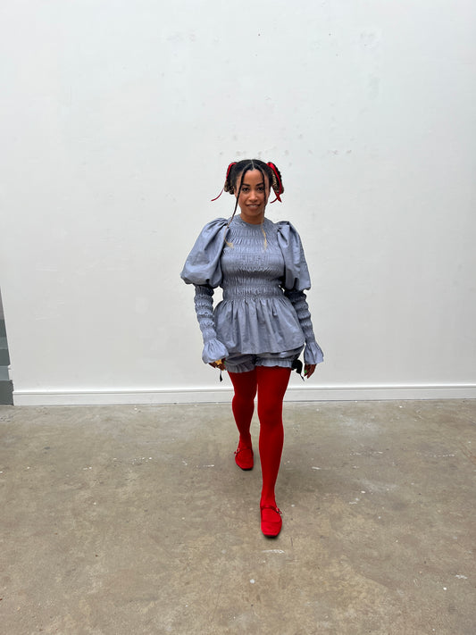 Raquel Blouse: plain cotton poplin.