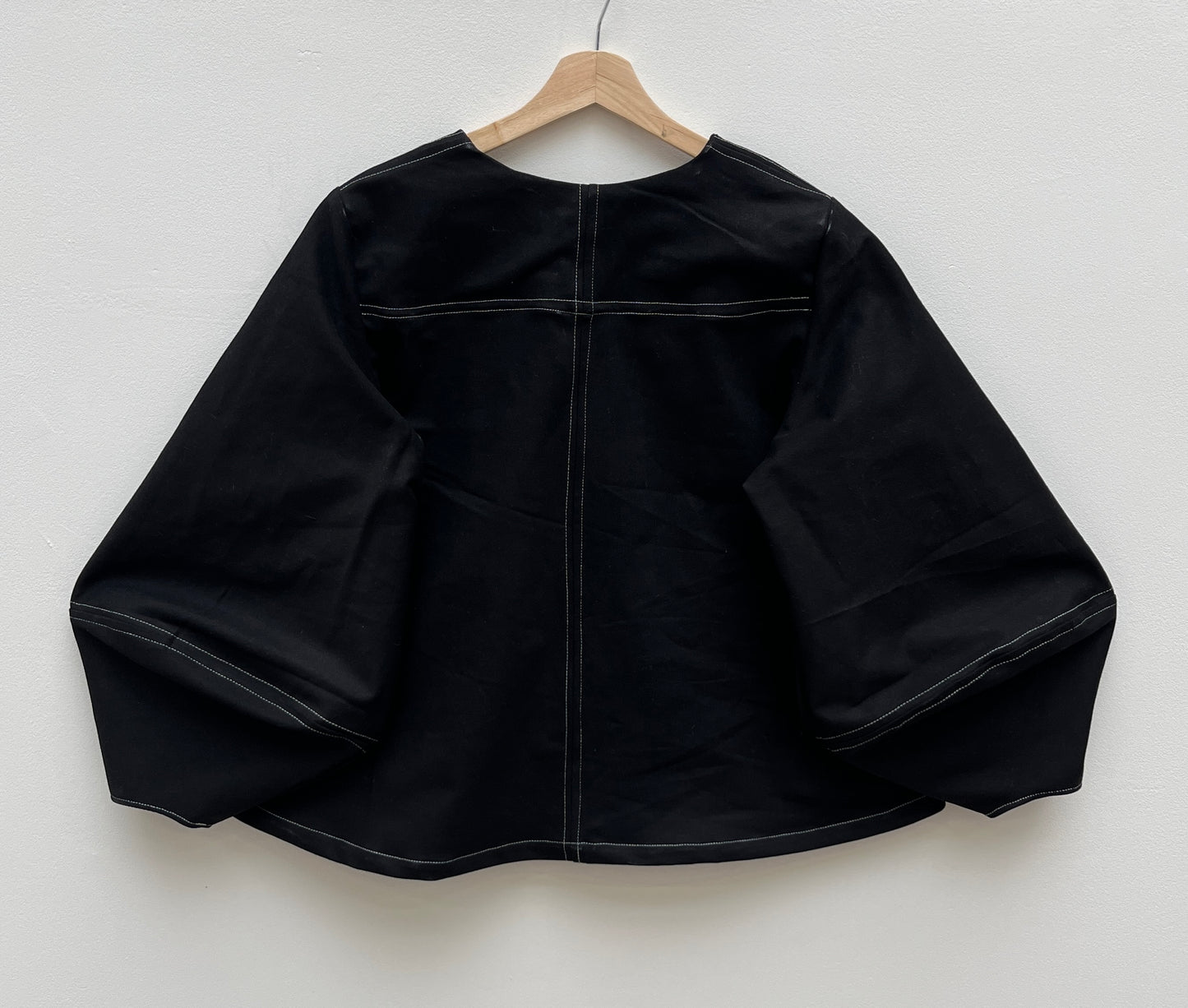 Atlas top: black cotton twill