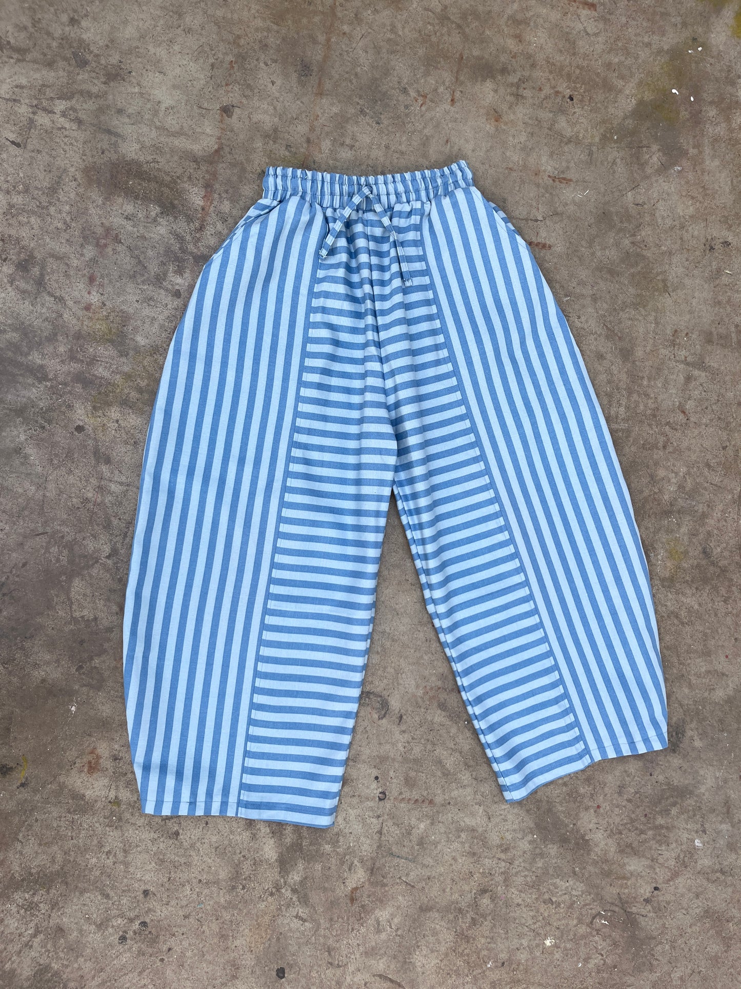 ROSER TROUSERS: Ticking stripes canvas