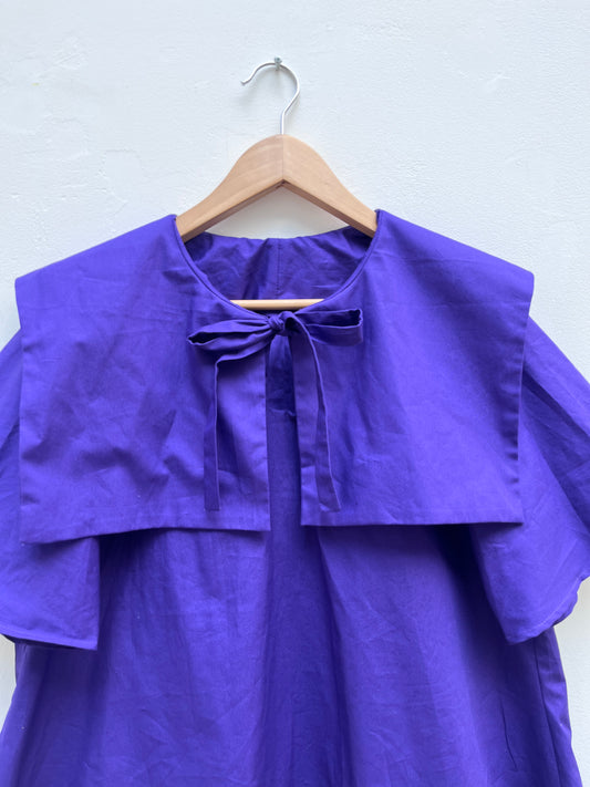 Purple cotton Poplin blouse. Size Small Petite