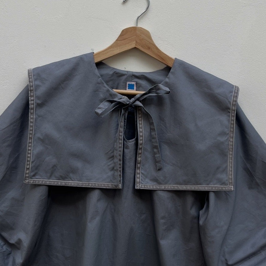 DALI BLOUSE: Plain coton poplin
