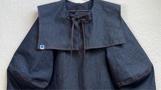 Dali mini dress: Indigo denim