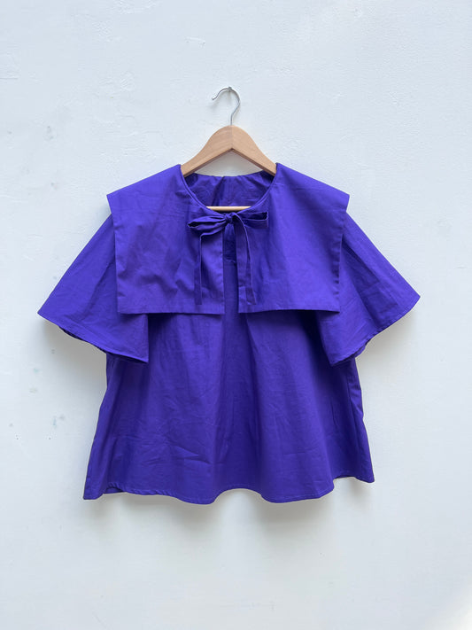 Purple cotton Poplin blouse. Size Small Petite