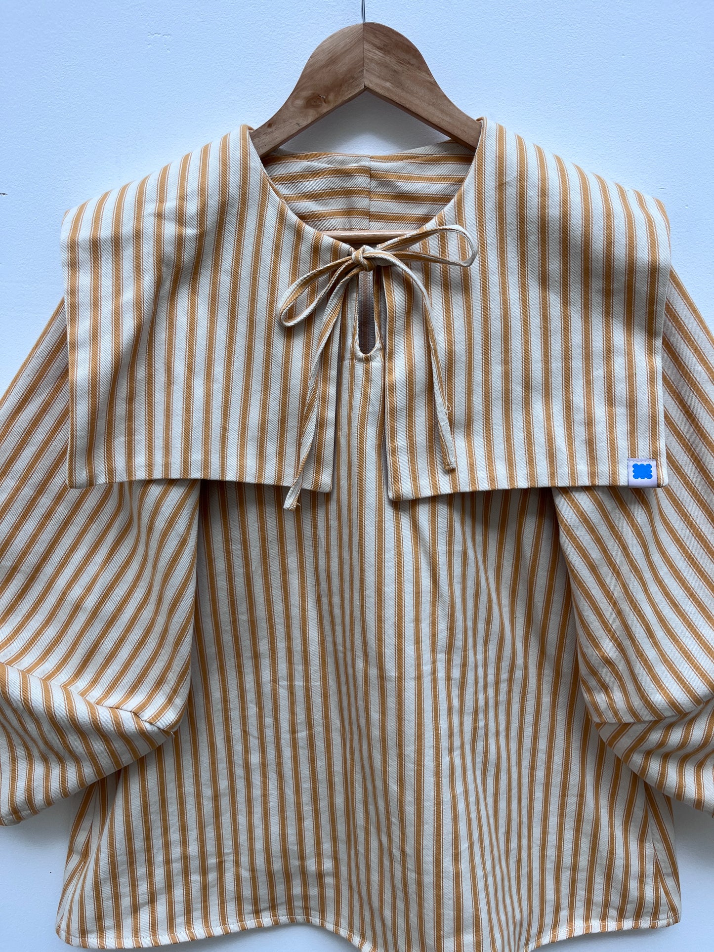 DALI Blouse: Ticking stripes canvas.
