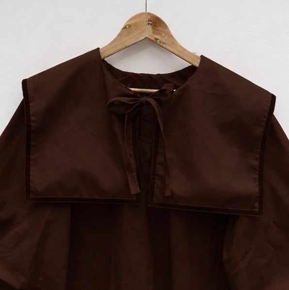 DALI BLOUSE: Plain coton poplin