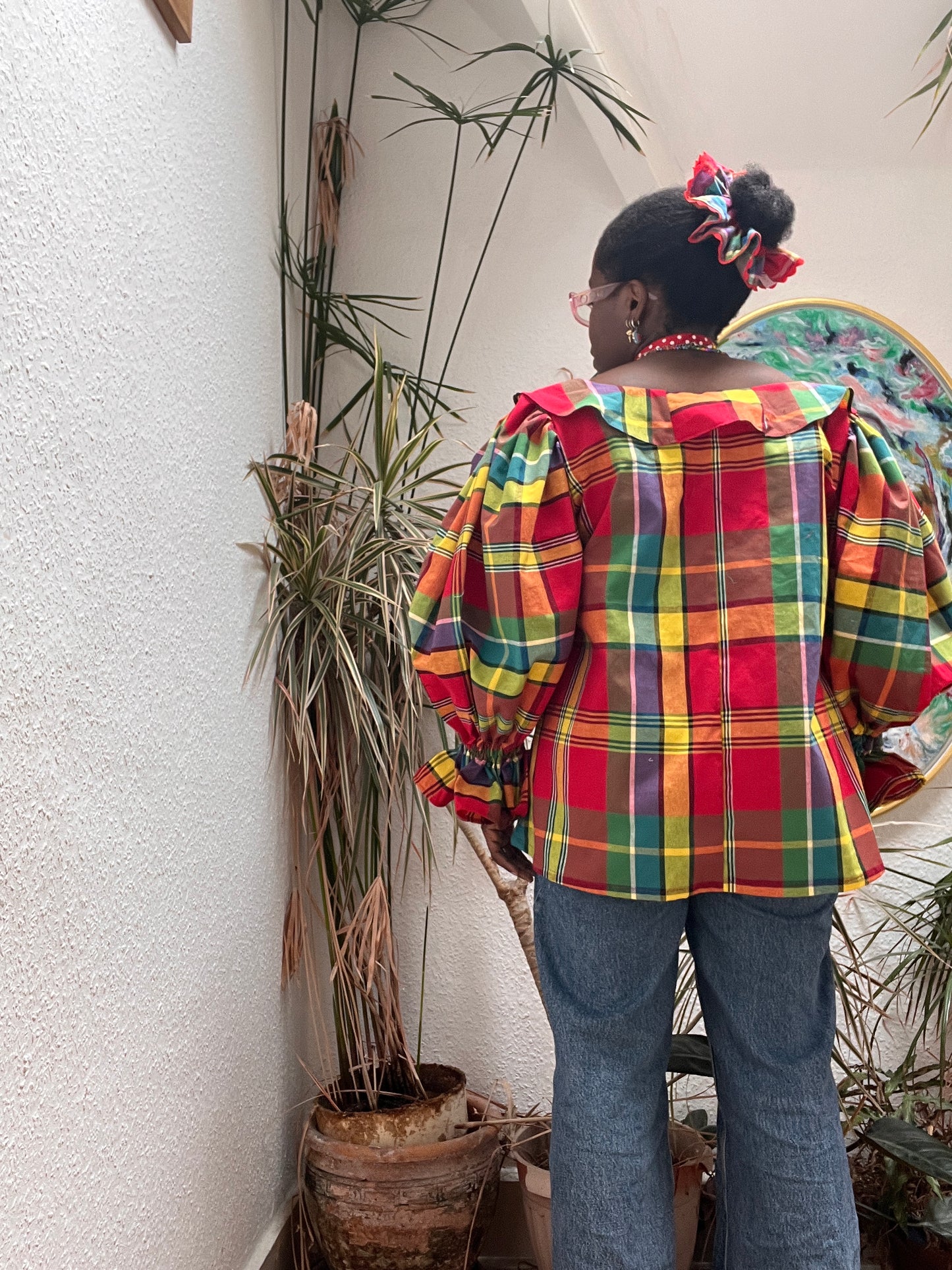 LAURA BLOUSE: Limited edition cotton madras