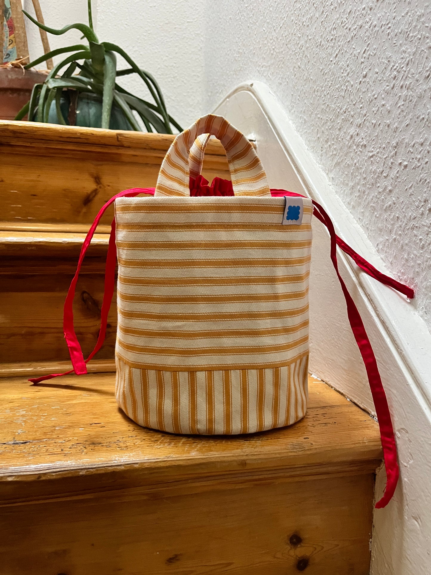 THE BAG: Stripe ticking canvas sailor hat