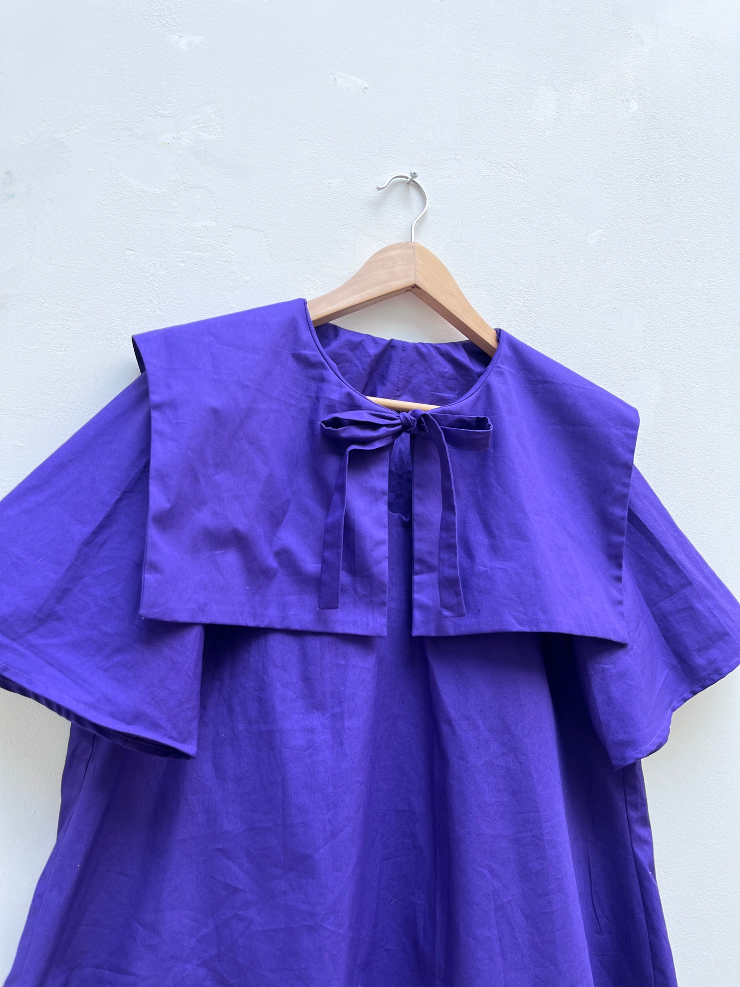 Purple cotton Poplin blouse. Size Small Petite