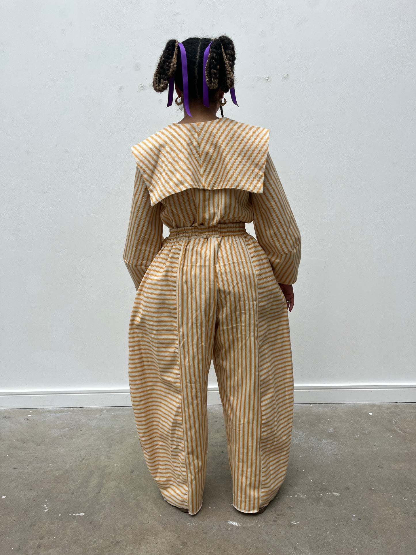 ROSER TROUSERS: Ticking stripes canvas