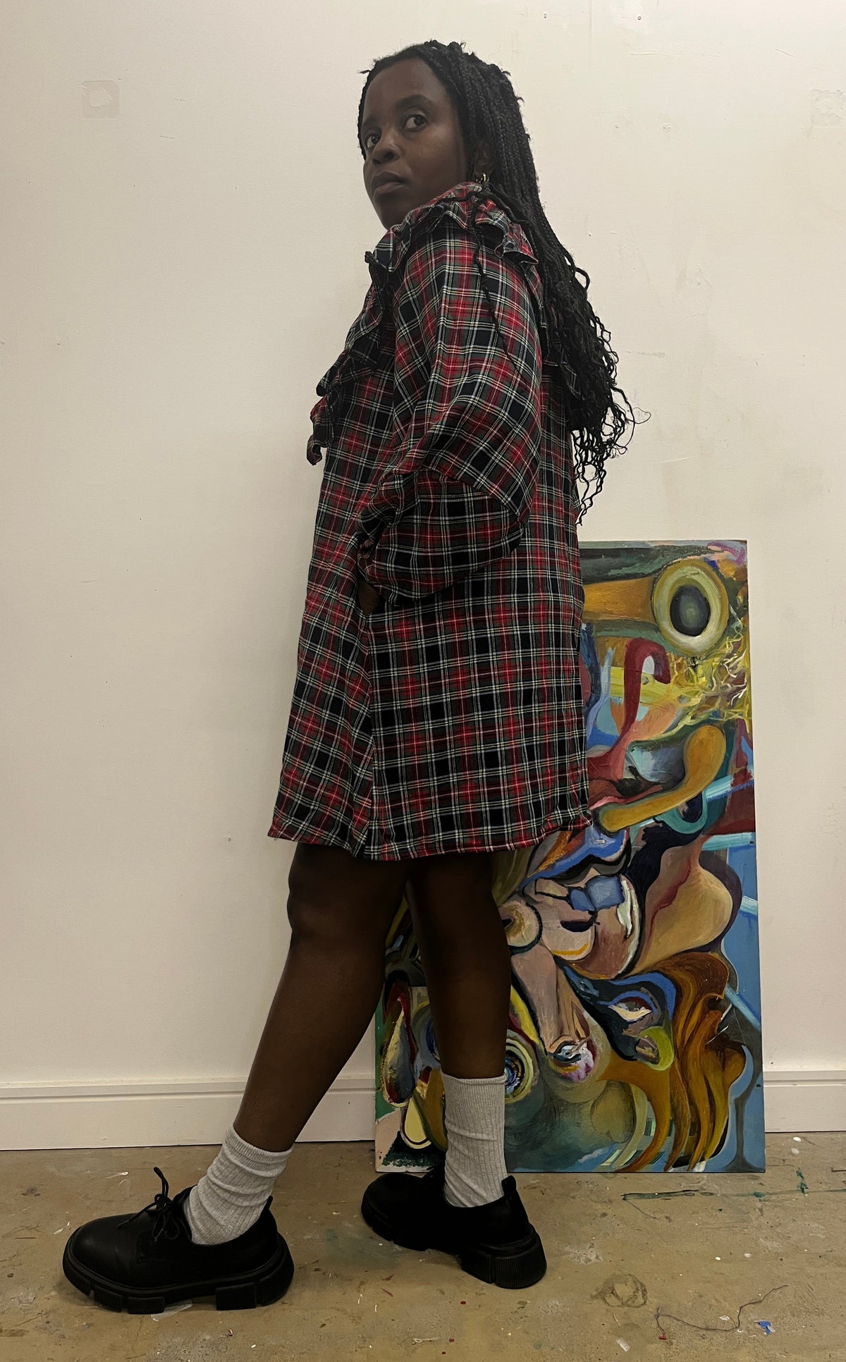 OLIVIA MINI DRESS: John Louden Brushed cotton collection.