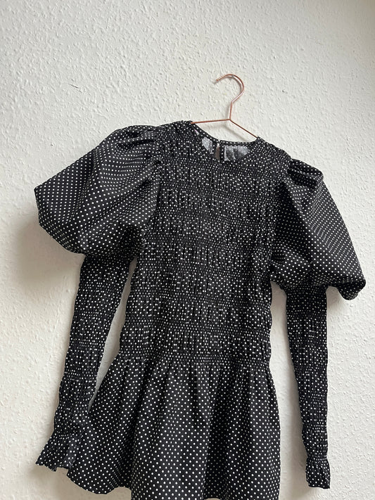 Raquel maxi dress: polka dots cotton poplin