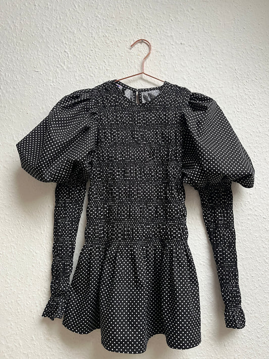 Raquel maxi dress: polka dots cotton poplin