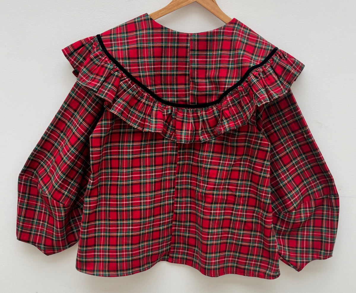 OLIVIA BLOUSE: John Louden Brushed cotton collection.