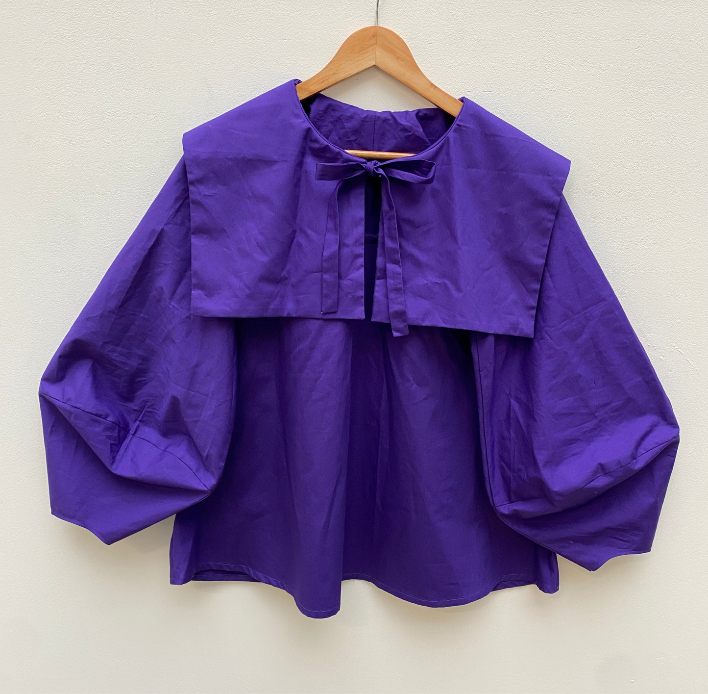 DALI BLOUSE: Plain coton poplin