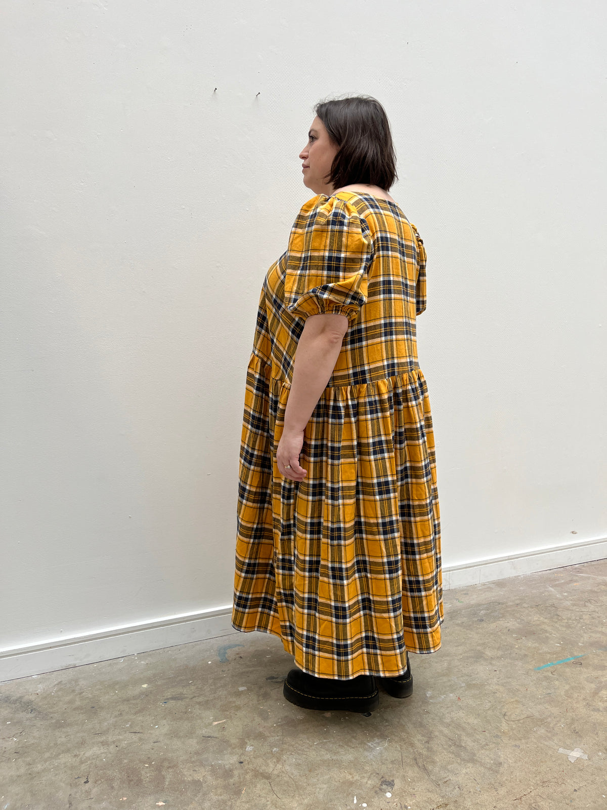 CARMEN DRESS: John Louden Brushed cotton collection.