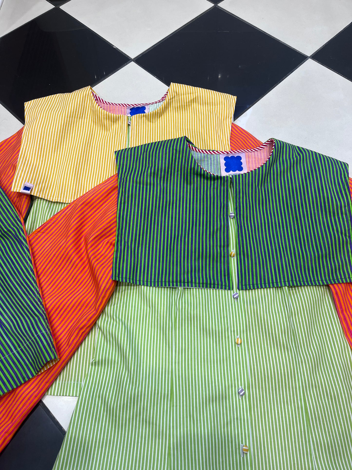 Offcuts rainbow blouse. UK14