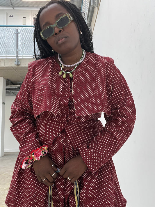 MARTA BLOUSE:Printed cotton poplin