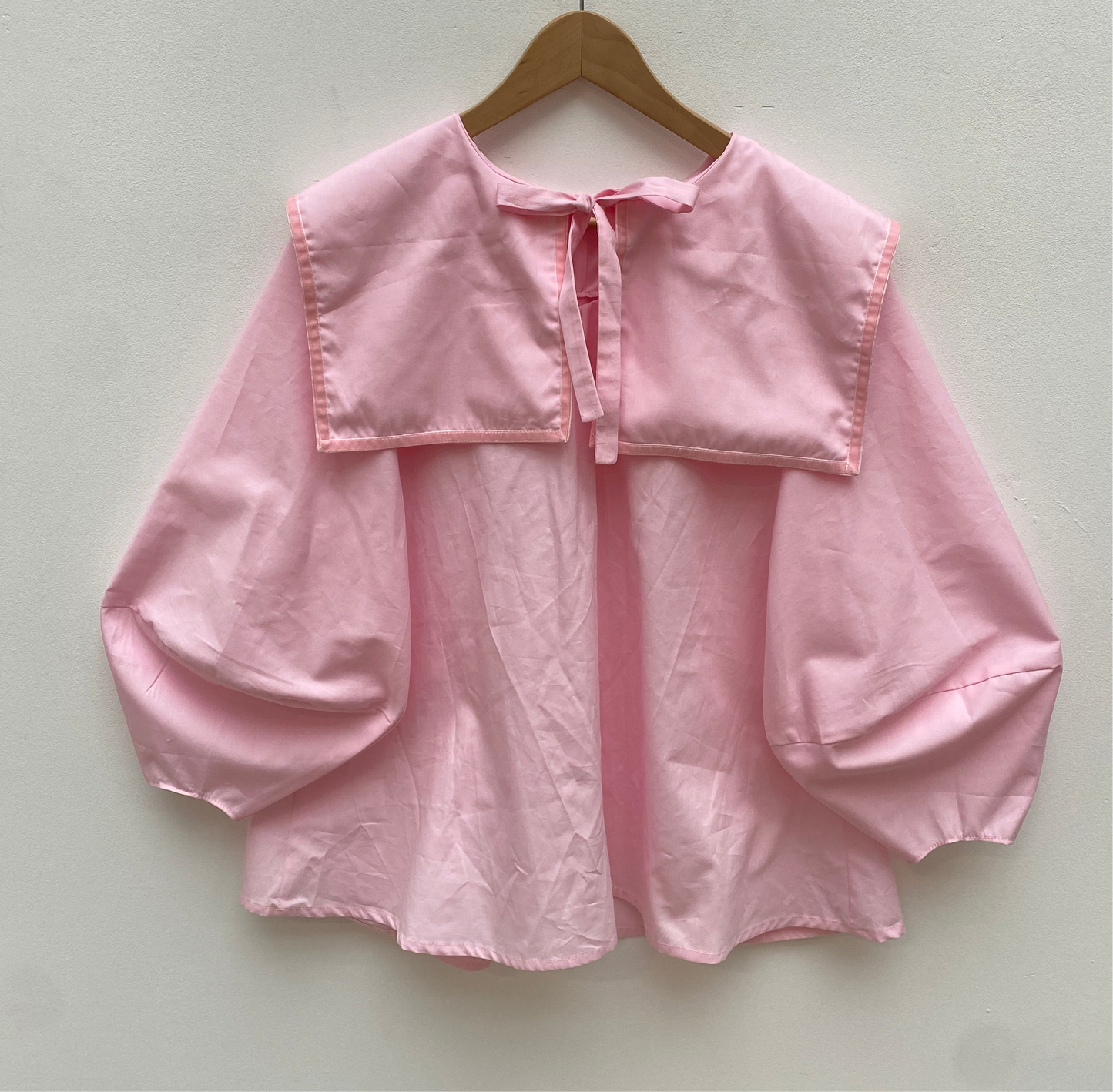 DALI BLOUSE: Plain coton poplin