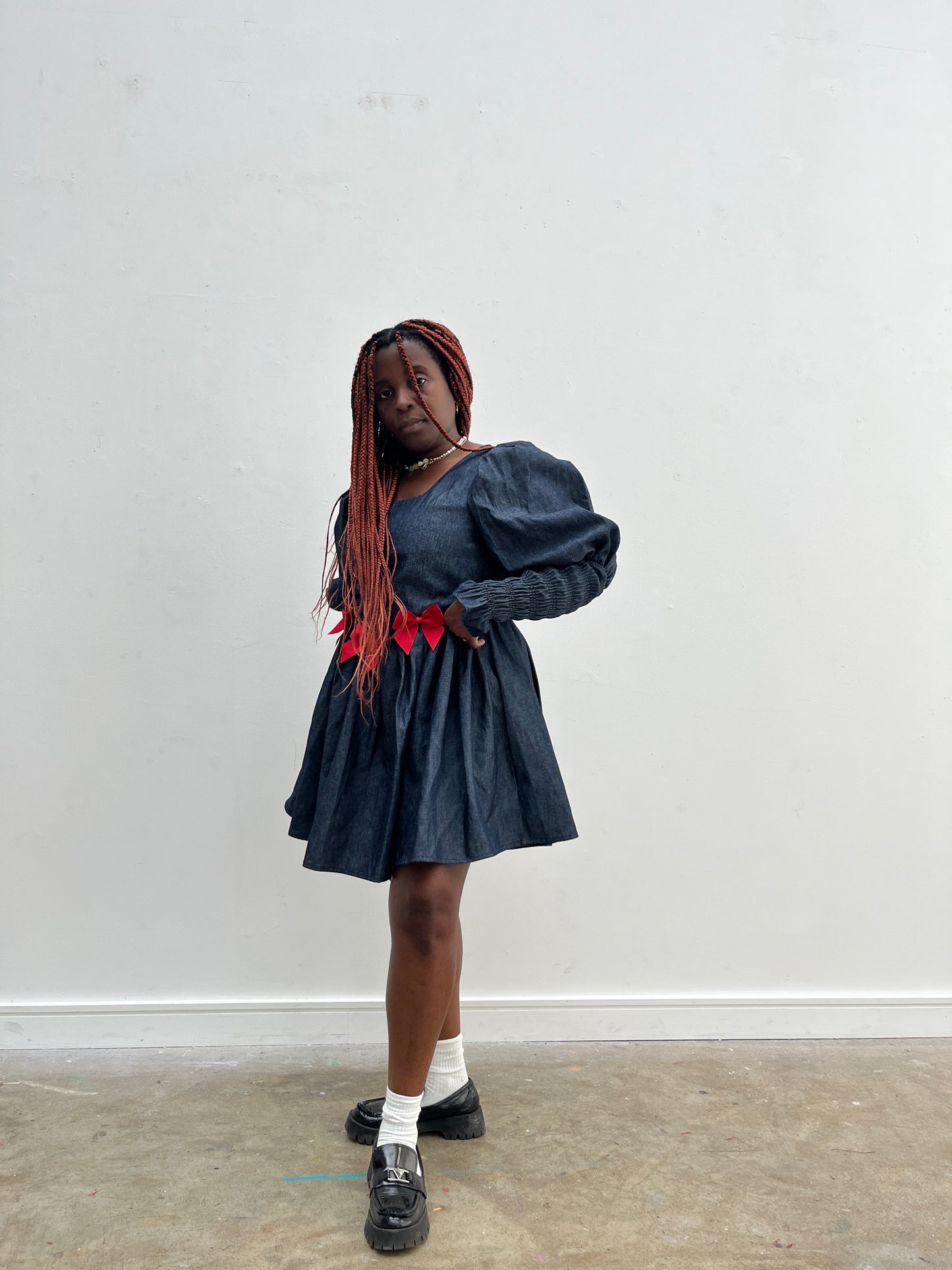 Luisa mini dress: Indigo denim