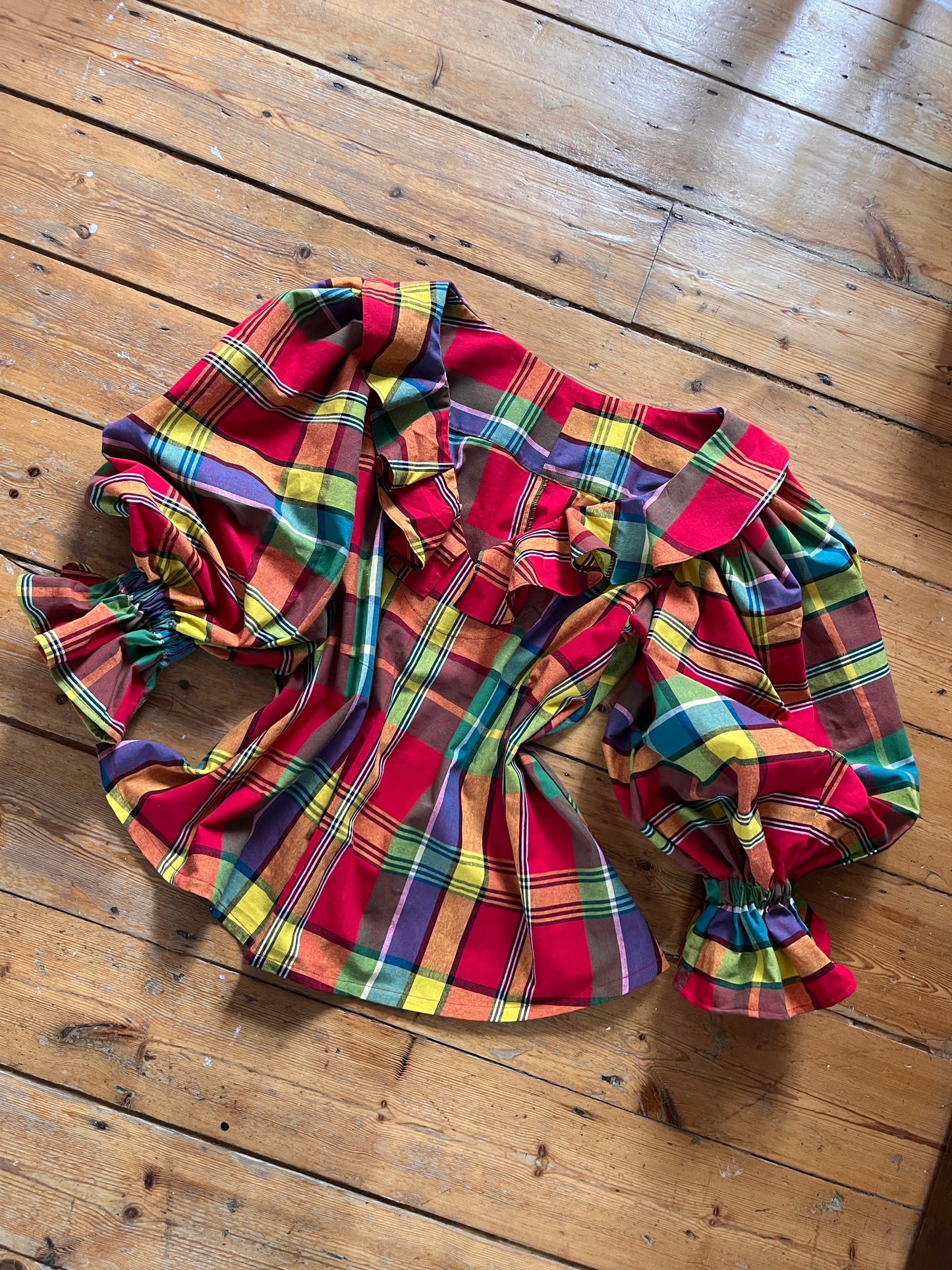 LAURA BLOUSE: Limited edition cotton madras
