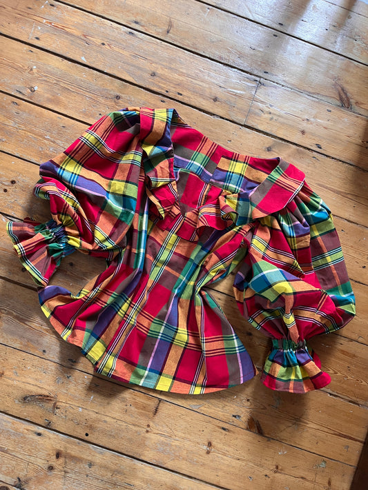 LAURA BLOUSE: Limited edition cotton madras