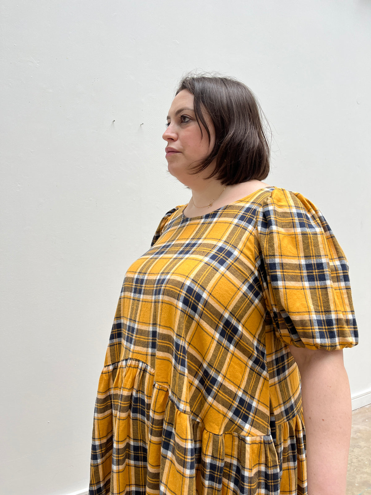 CARMEN DRESS: John Louden Brushed cotton collection.