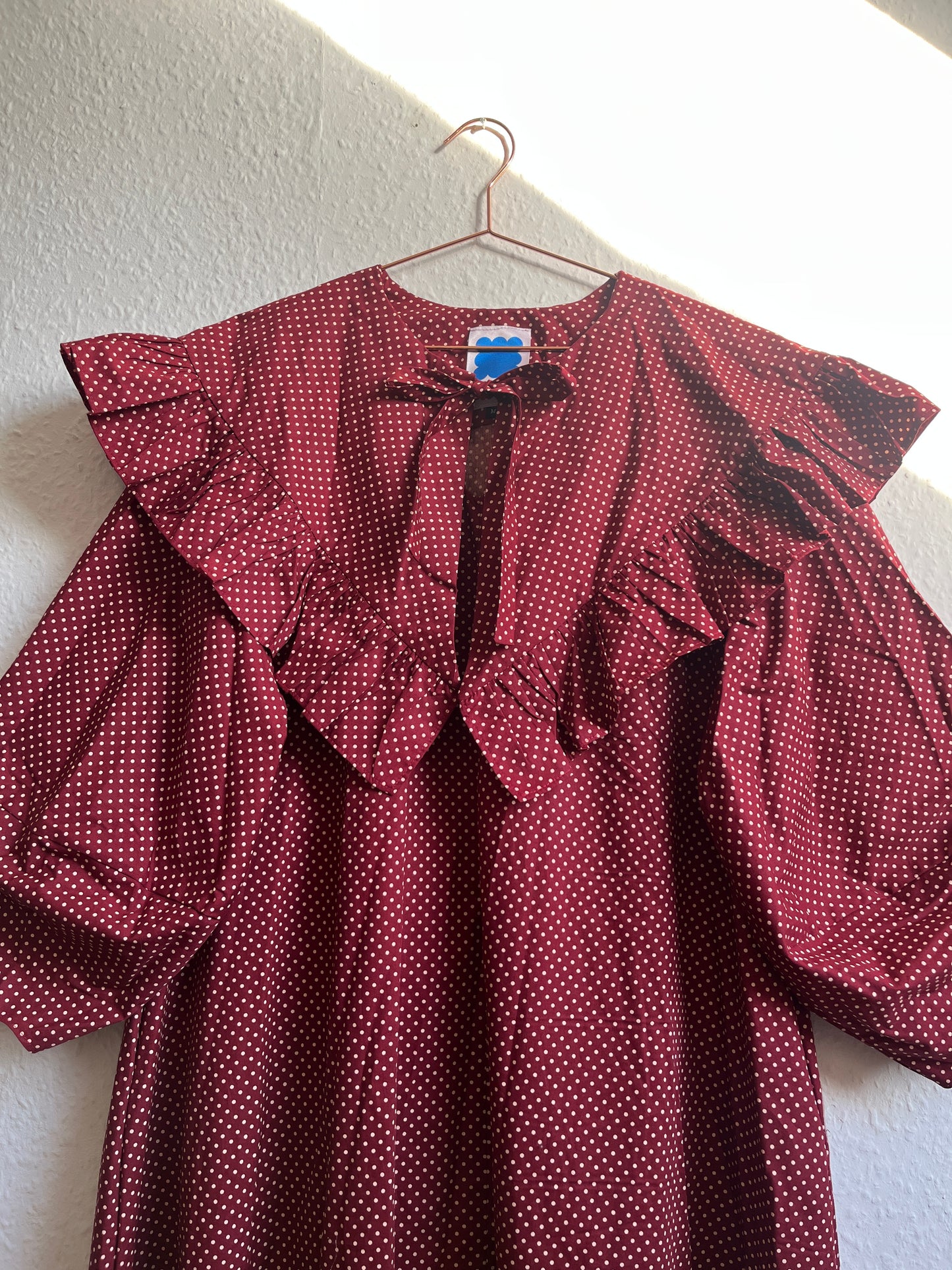 OLIVIA BLOUSE: Polka dots cotton poplin