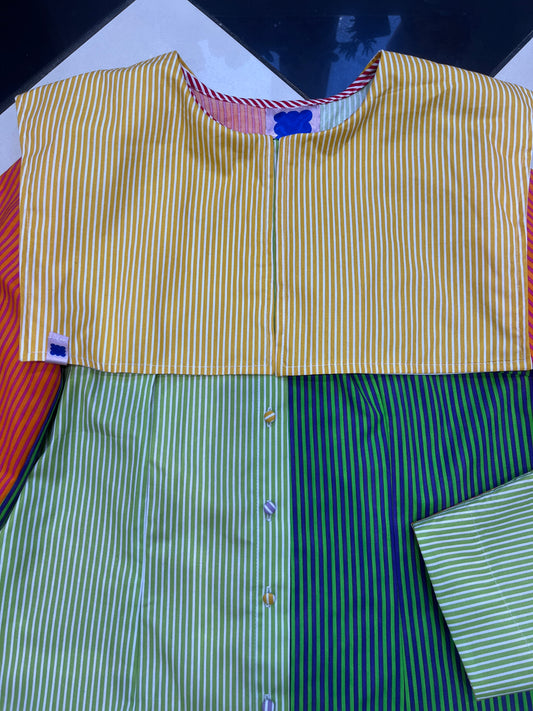 Marta blouse: Offcuts rainbow