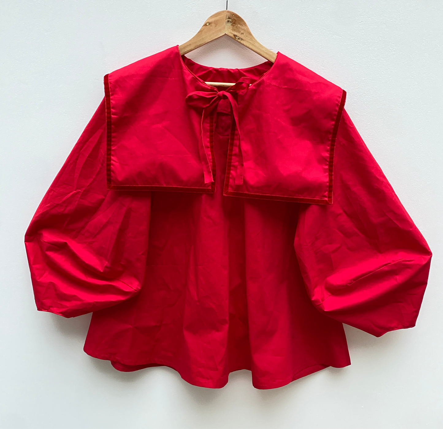 DALI BLOUSE: Plain coton poplin