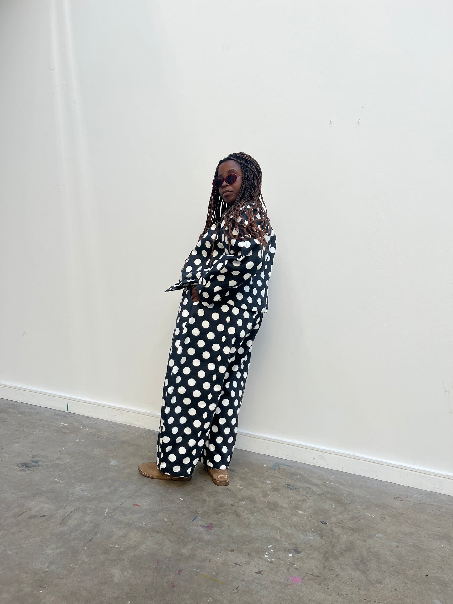 ROSER TROUSERS: Limited edition Polka dot denim