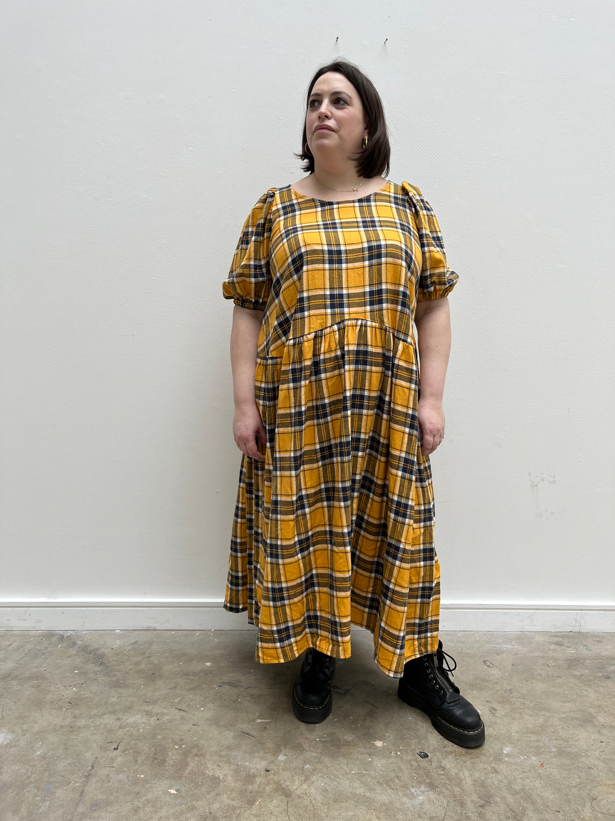 CARMEN DRESS: John Louden Brushed cotton collection.