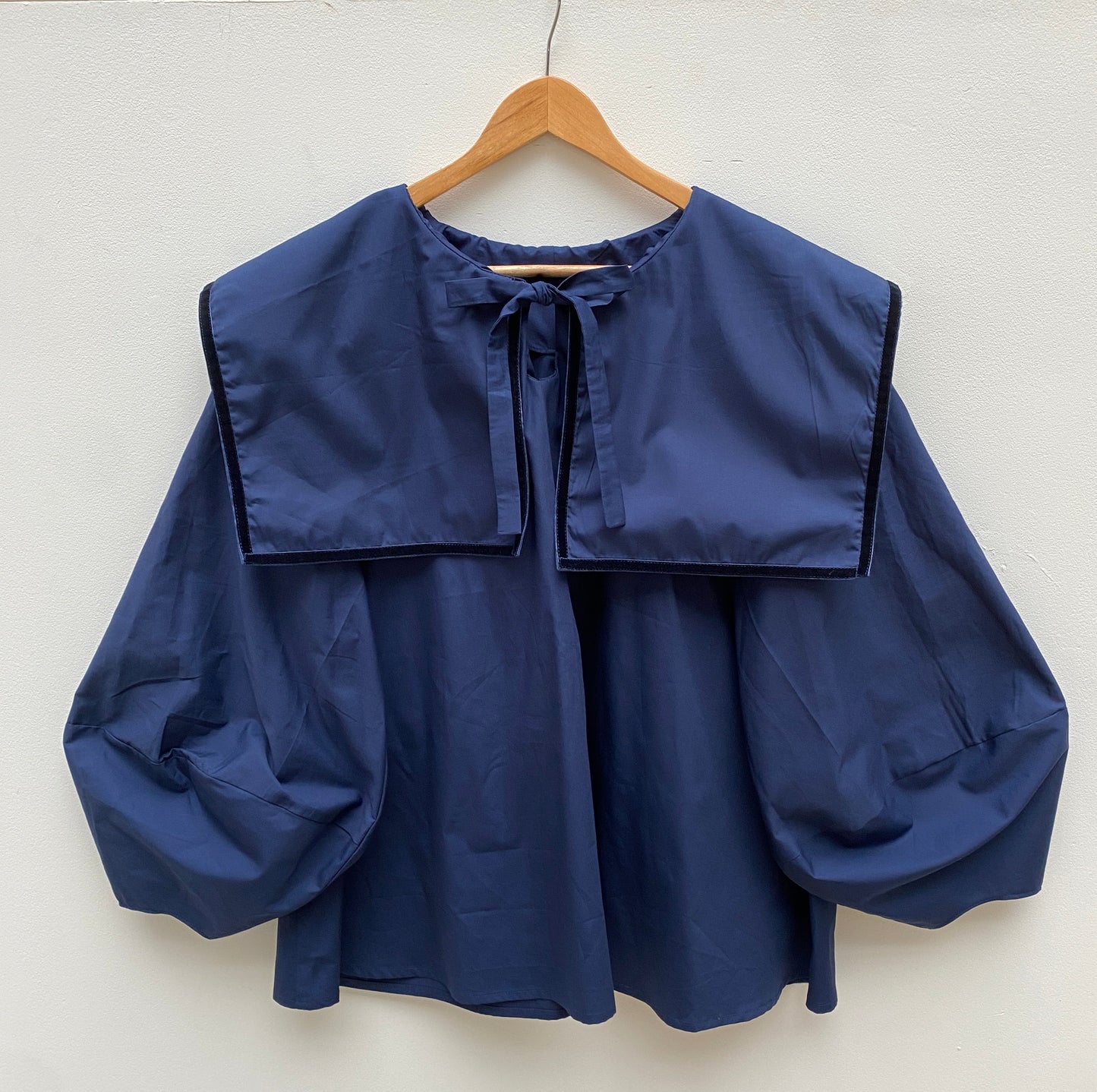 DALI BLOUSE: Plain coton poplin