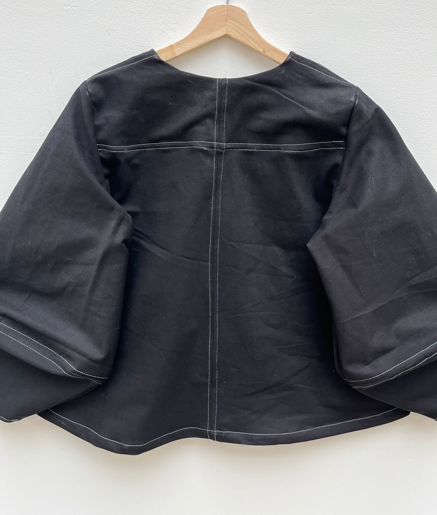Atlas top: black cotton twill