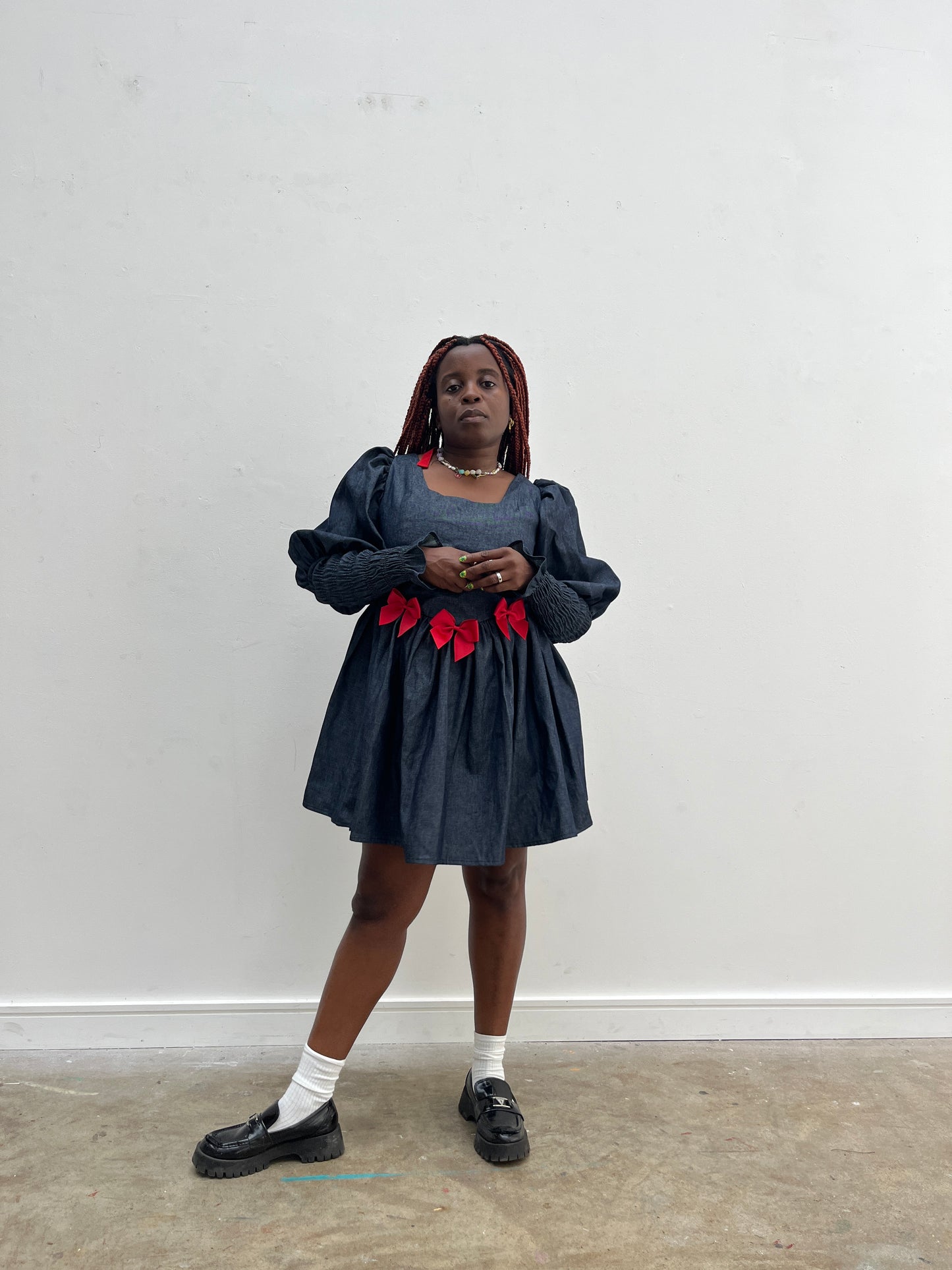 Luisa mini dress: Indigo denim