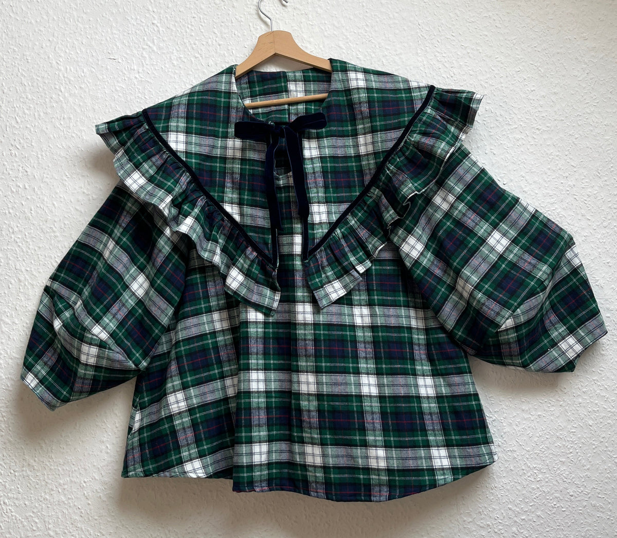 OLIVIA BLOUSE: John Louden Brushed cotton collection.
