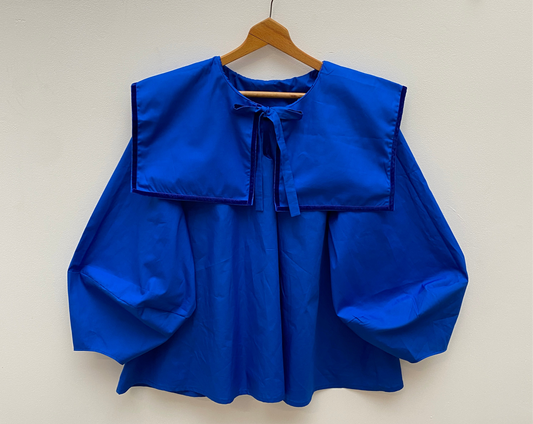 DALI BLOUSE: Plain coton poplin