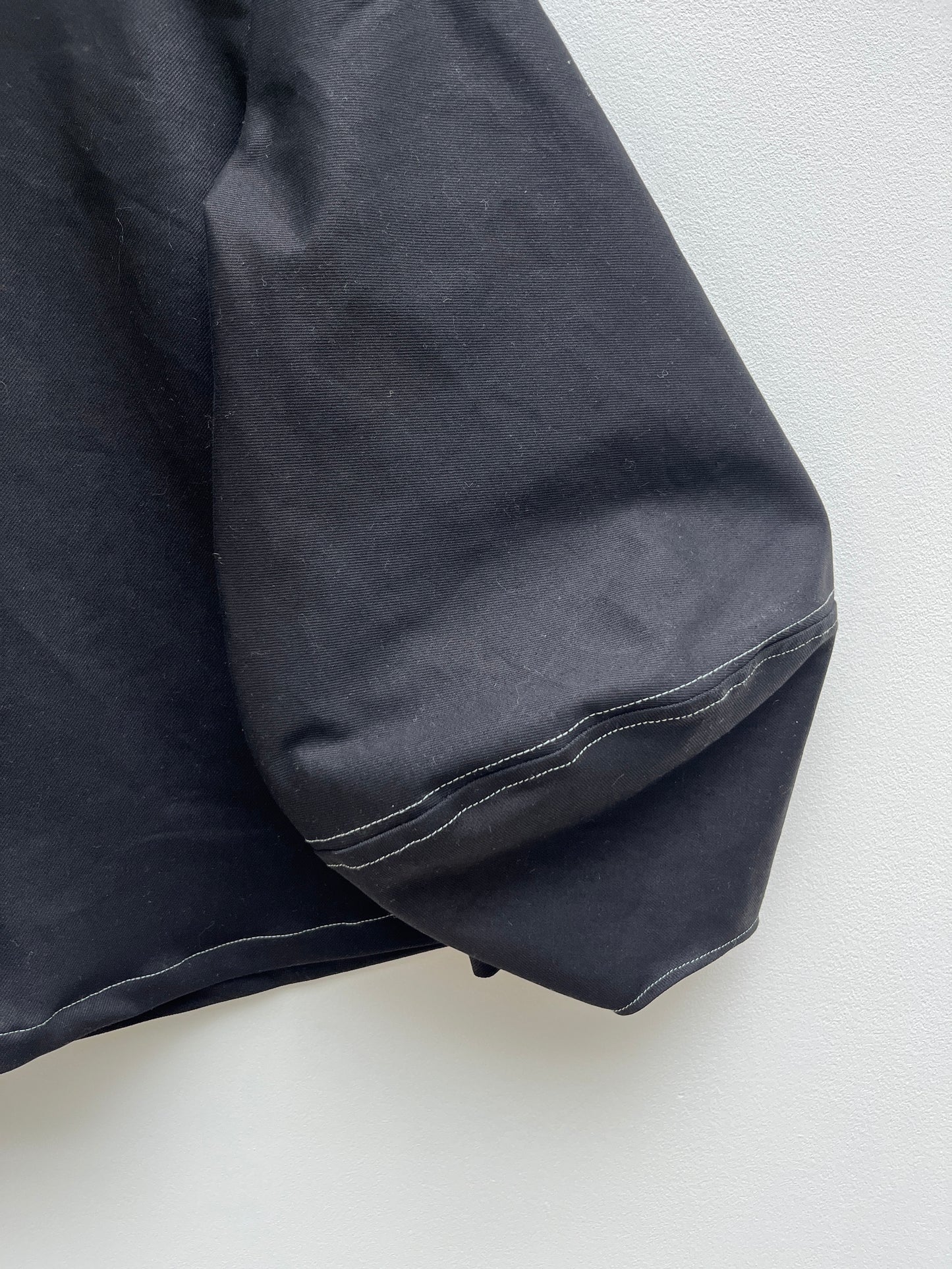Atlas top: black cotton twill