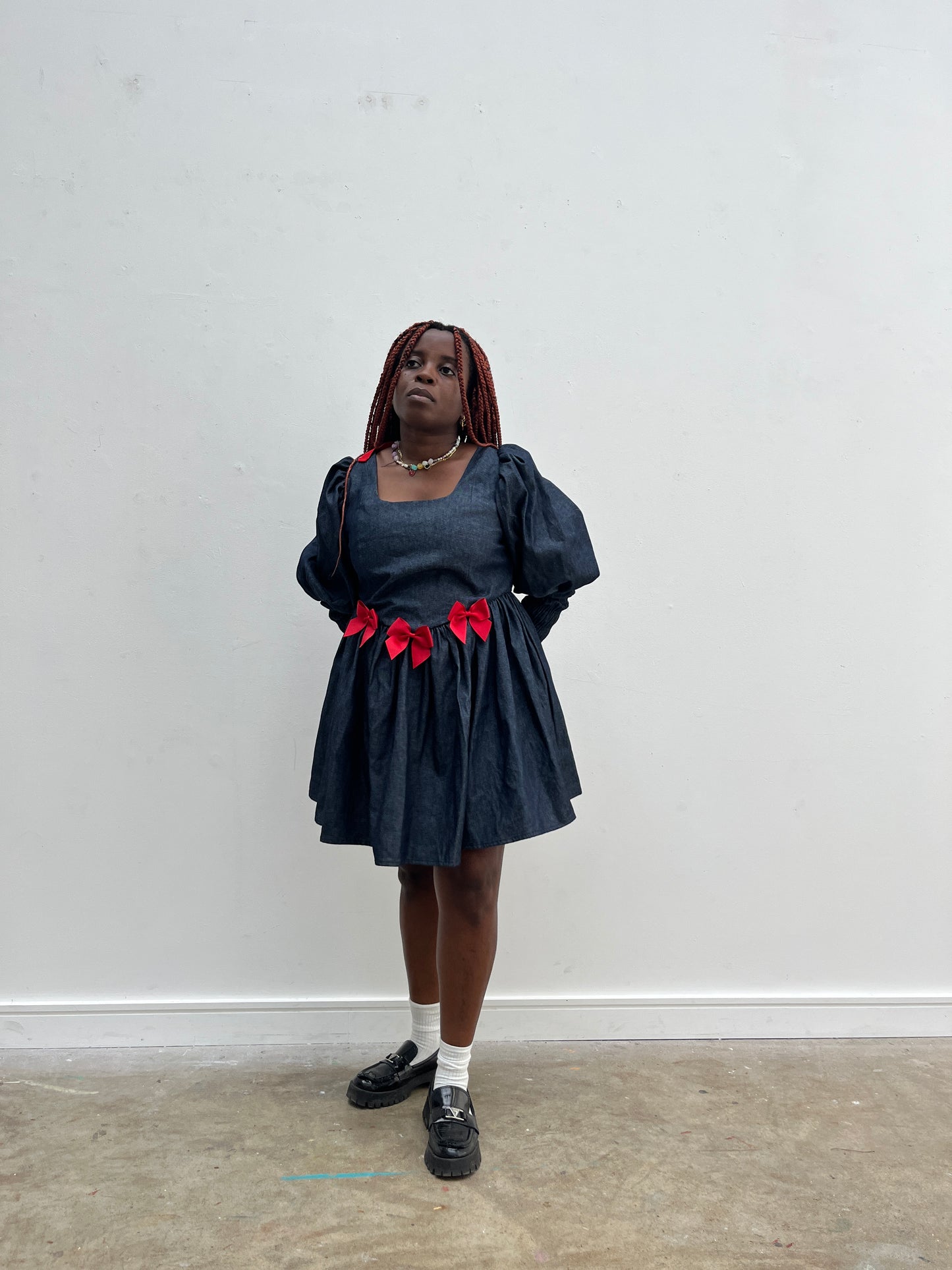 Luisa mini dress: Indigo denim