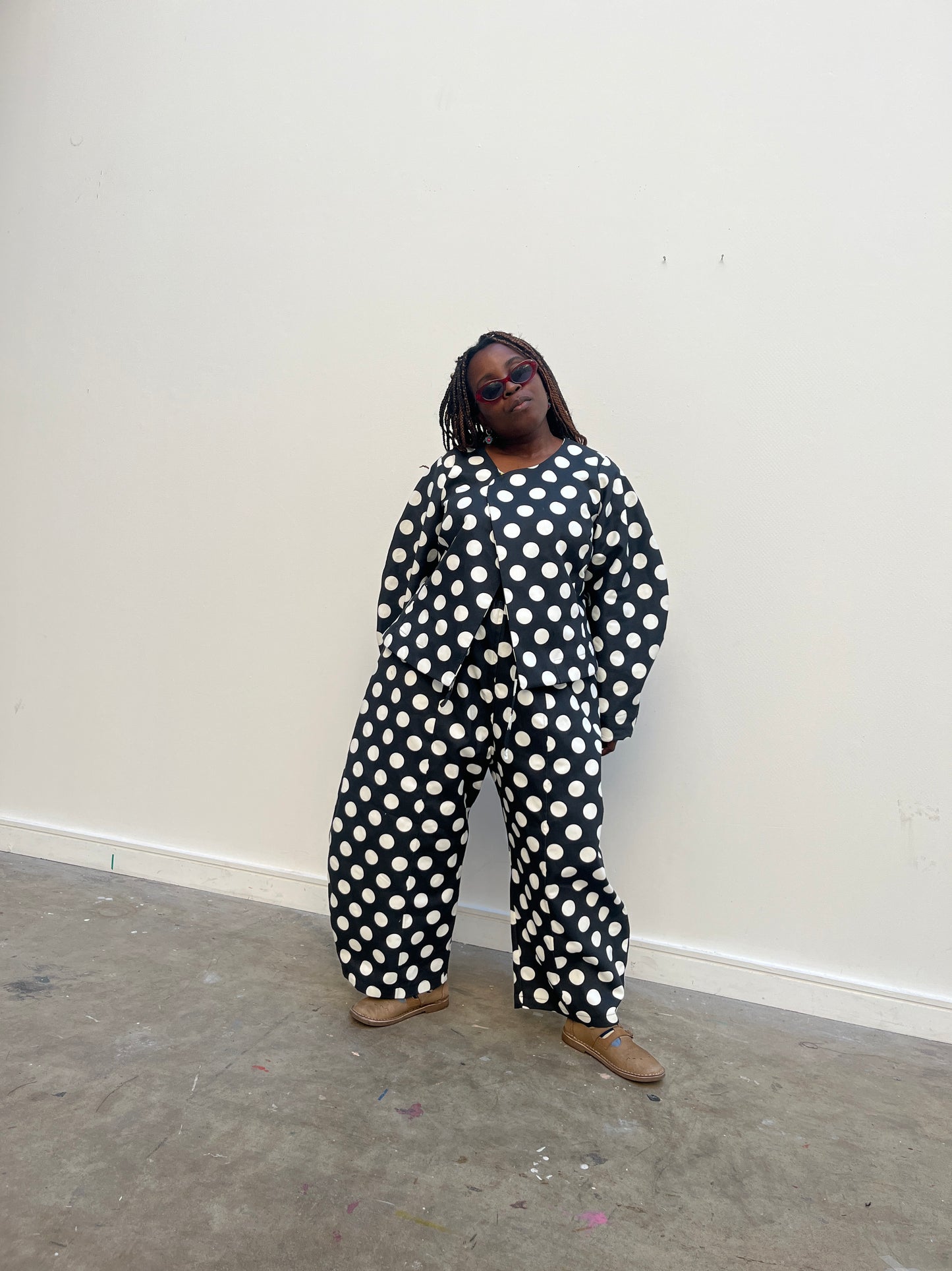 ROSER TROUSERS: Limited edition Polka dot denim