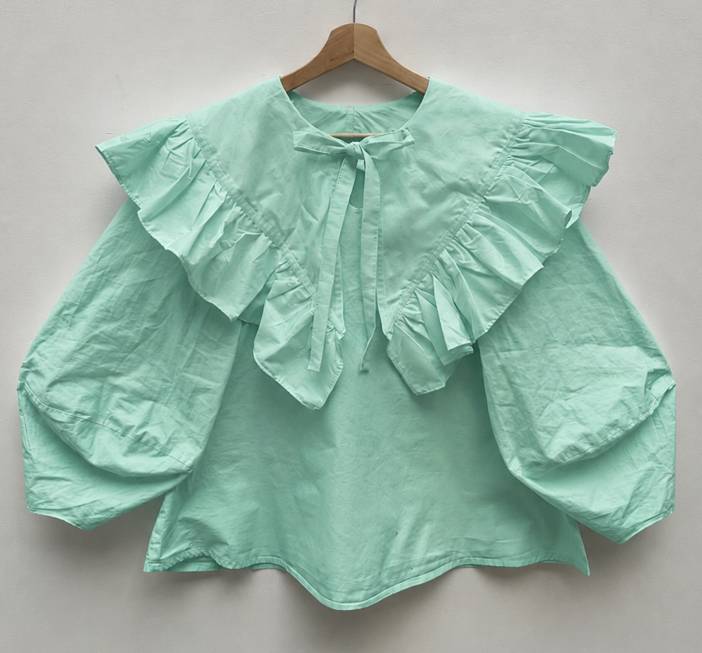 OLIVIA BLOUSE: Plain coton poplin
