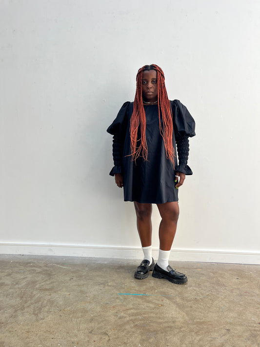 Maria dress: Plain cotton poplin