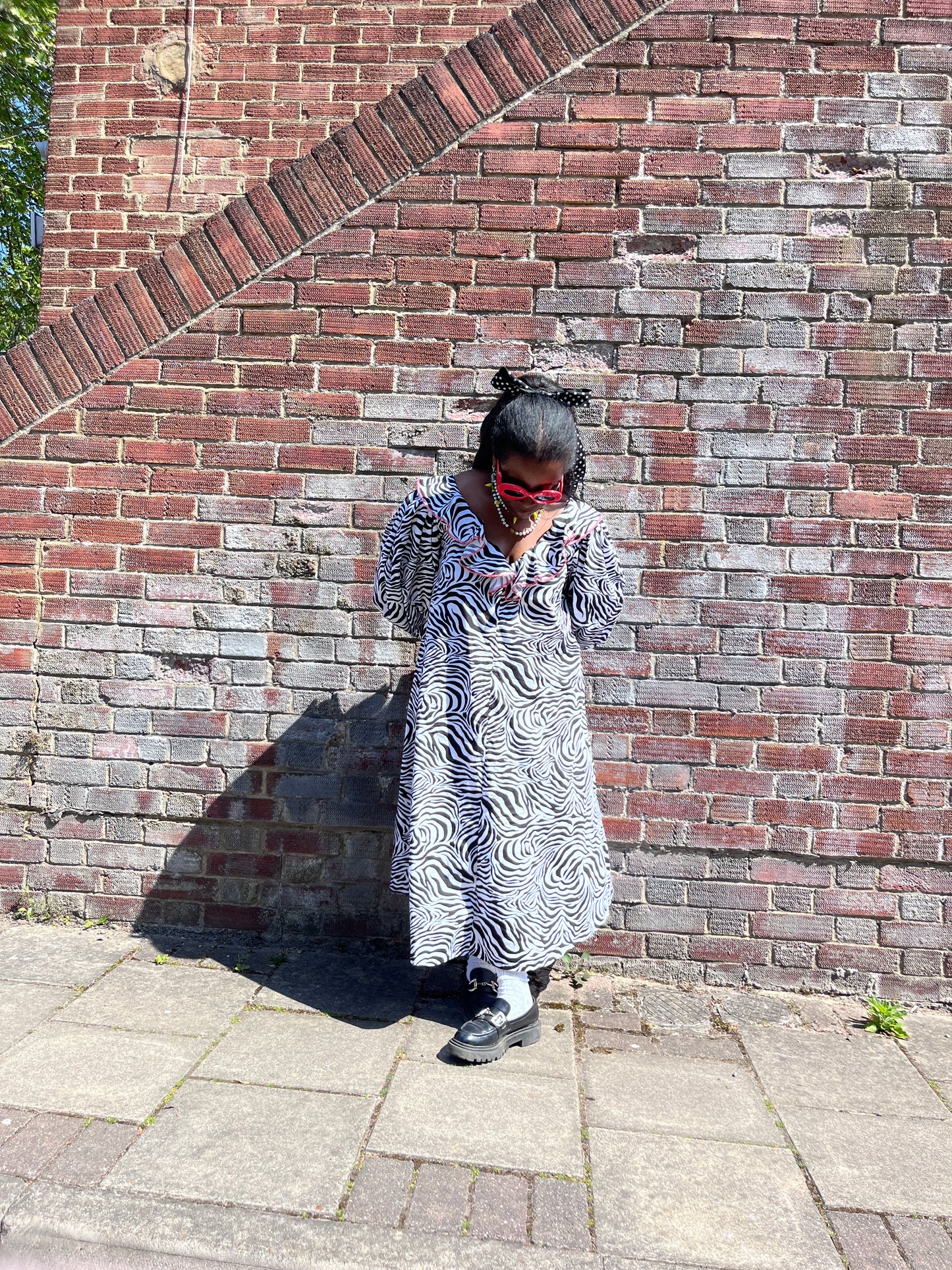 LAURA MIDI DRESS: Zebra print
