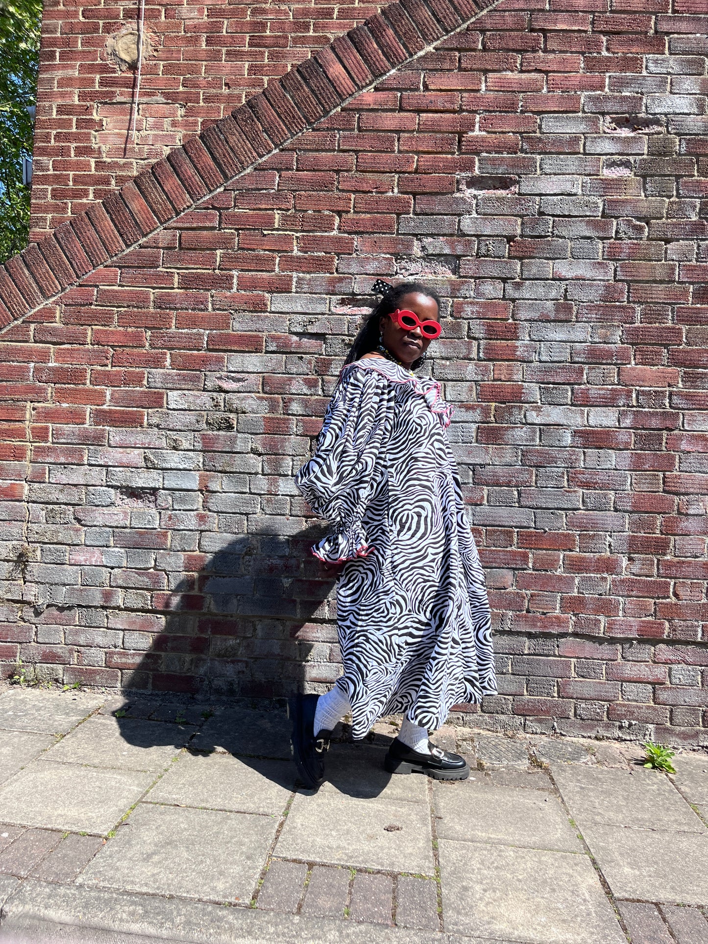 LAURA MIDI DRESS: Zebra print