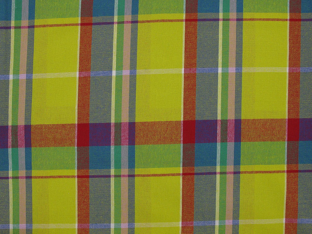 Olivia blouse: 100% cotton Madras.