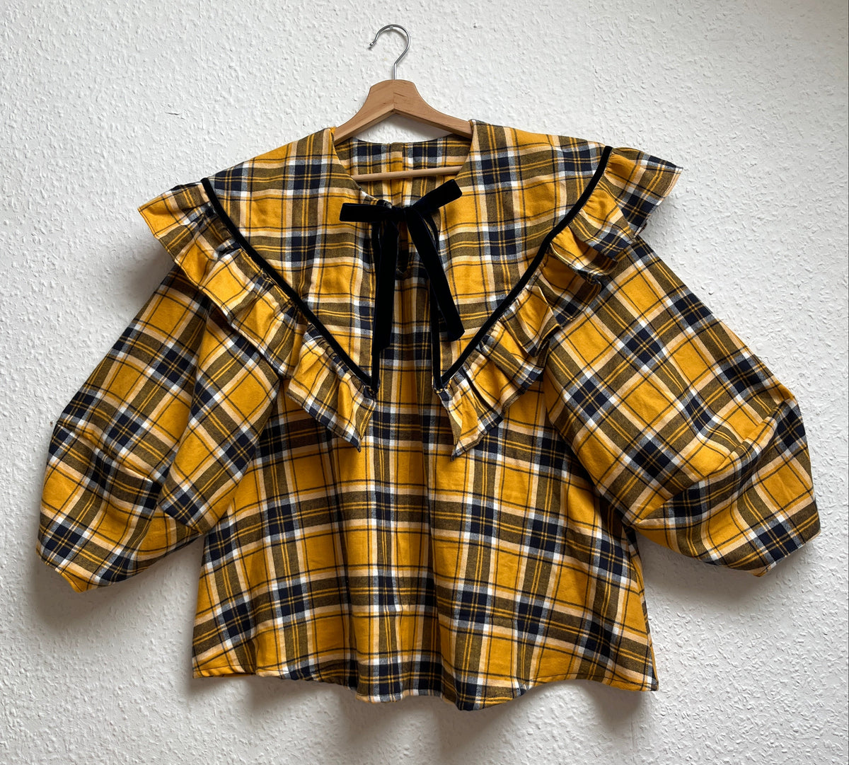 OLIVIA BLOUSE: John Louden Brushed cotton collection.