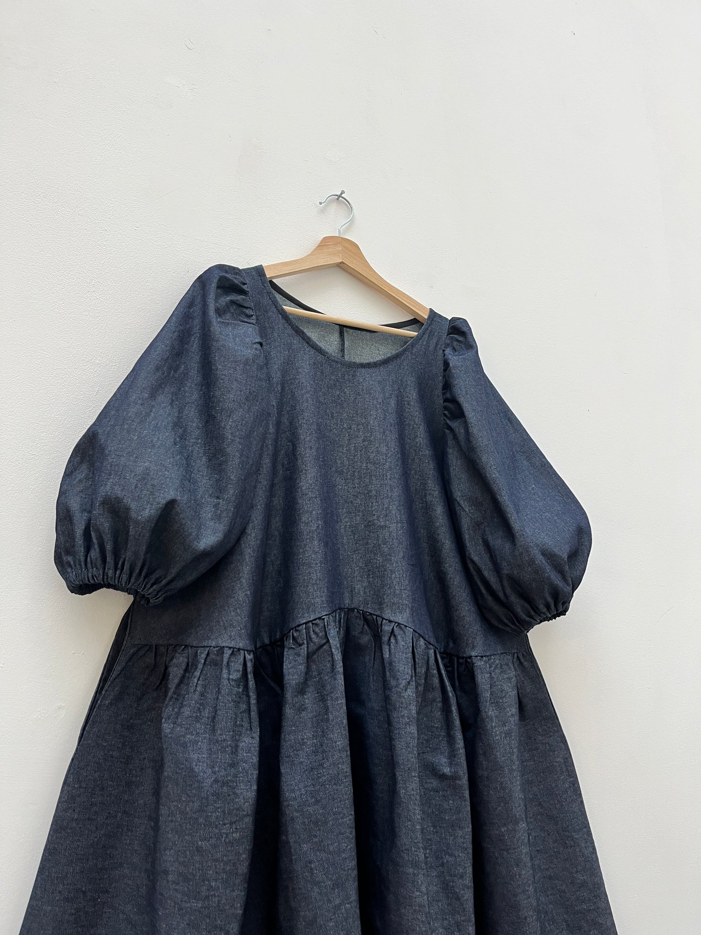 Carmen dress: Indigo denim