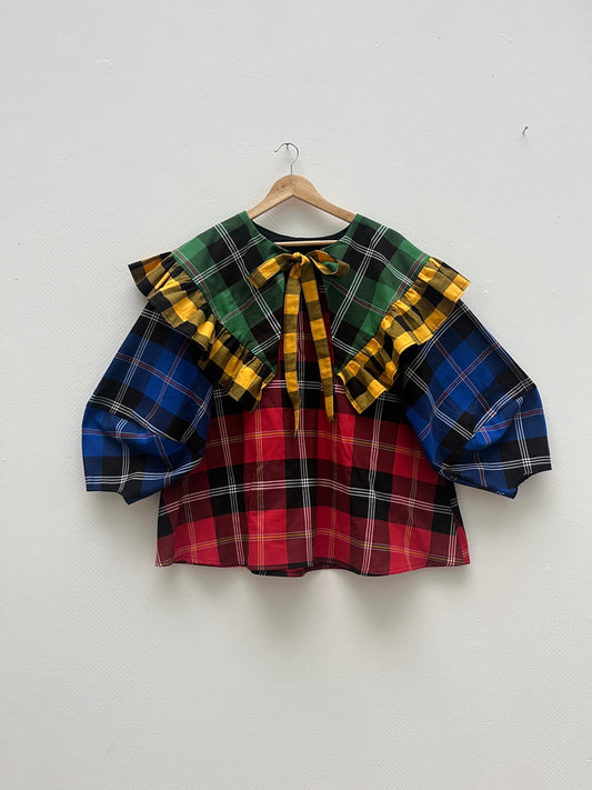 OLIVIA BLOUSE: Fabric mix